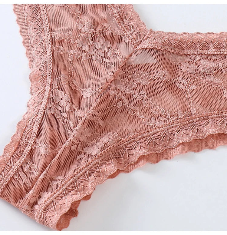 Women's Lace Underwear Low-Waist G String Hollow Out Cross Belt Thong Solid Comfortable LingeriePanties The Clothing Company Sydney