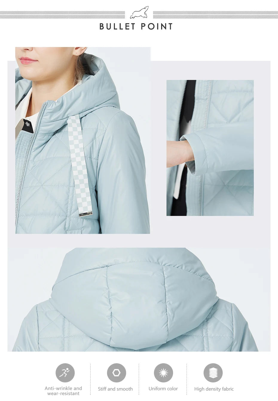 Women's Padded Coat Autumn Mid-Length Loose Parka Light Cotton Quilted Jacket - The Clothing Company Sydney