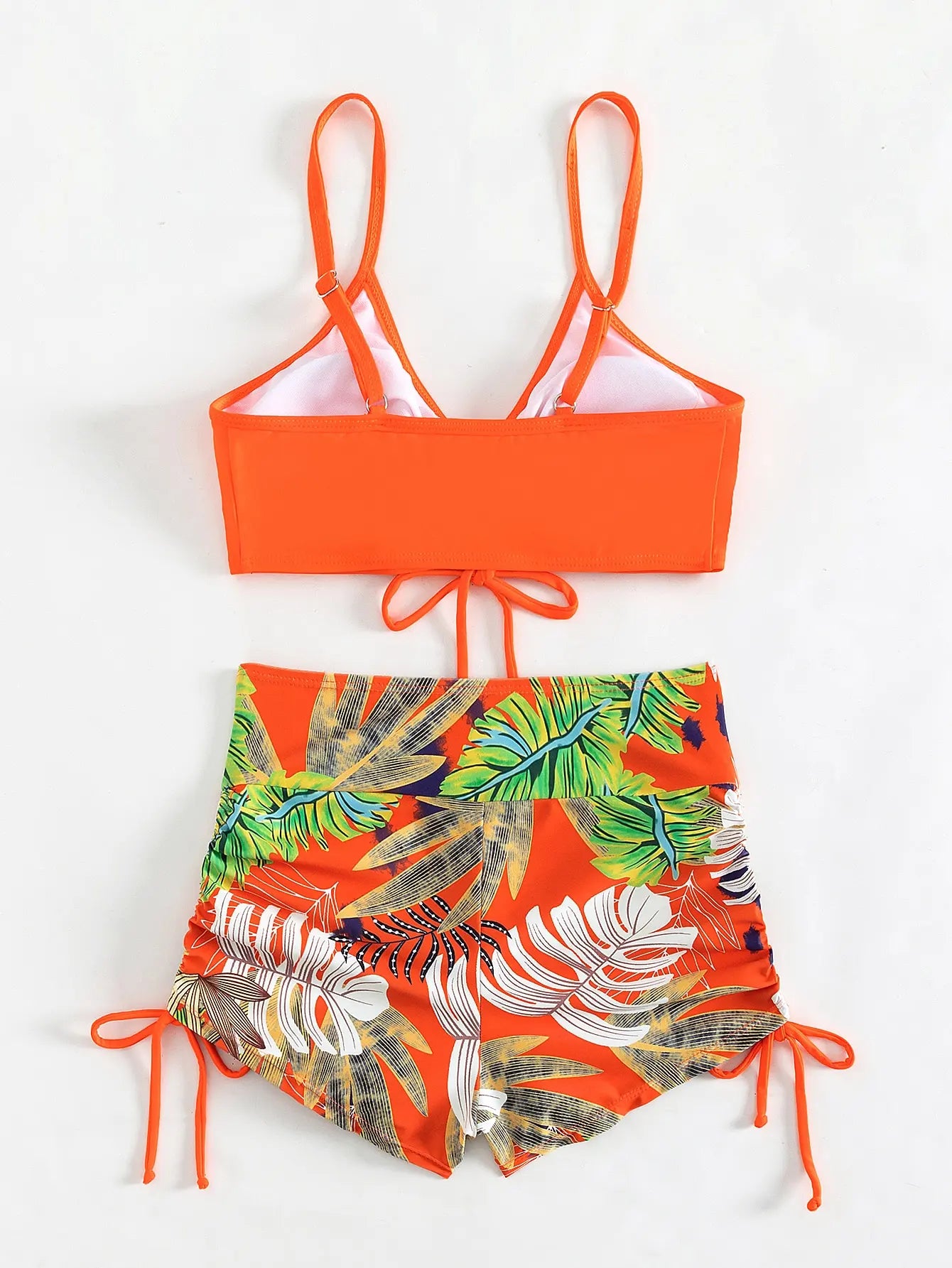 2 Piece Drawstring Front Shorts Bikinis High Waist Swimsuit Women Swimwear Bathers Bathing Swimming Swim Suit Beachwear - The Clothing Company Sydney