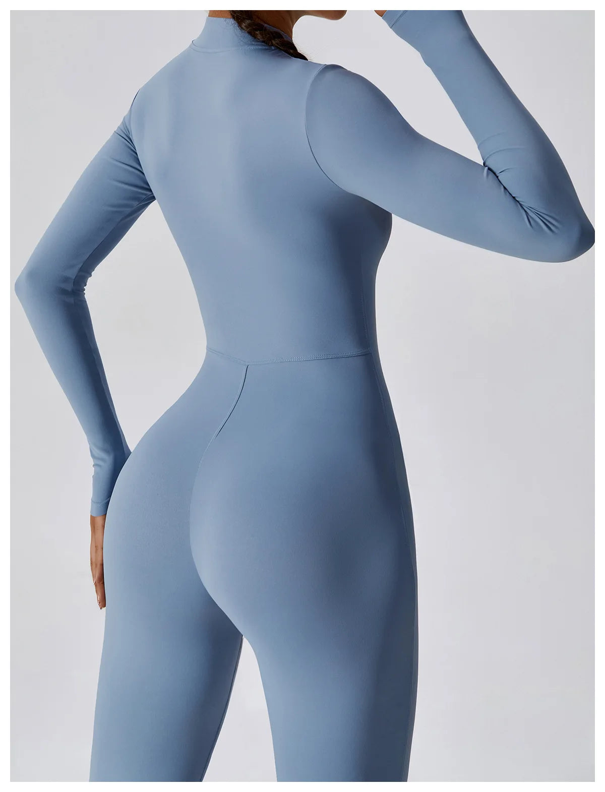 Women's One-piece Yoga Pants Short/Long-sleeved Warm ski Overalls Outerwear High Elastic Cycling Bodybuilding Bodysuit - The Clothing Company Sydney