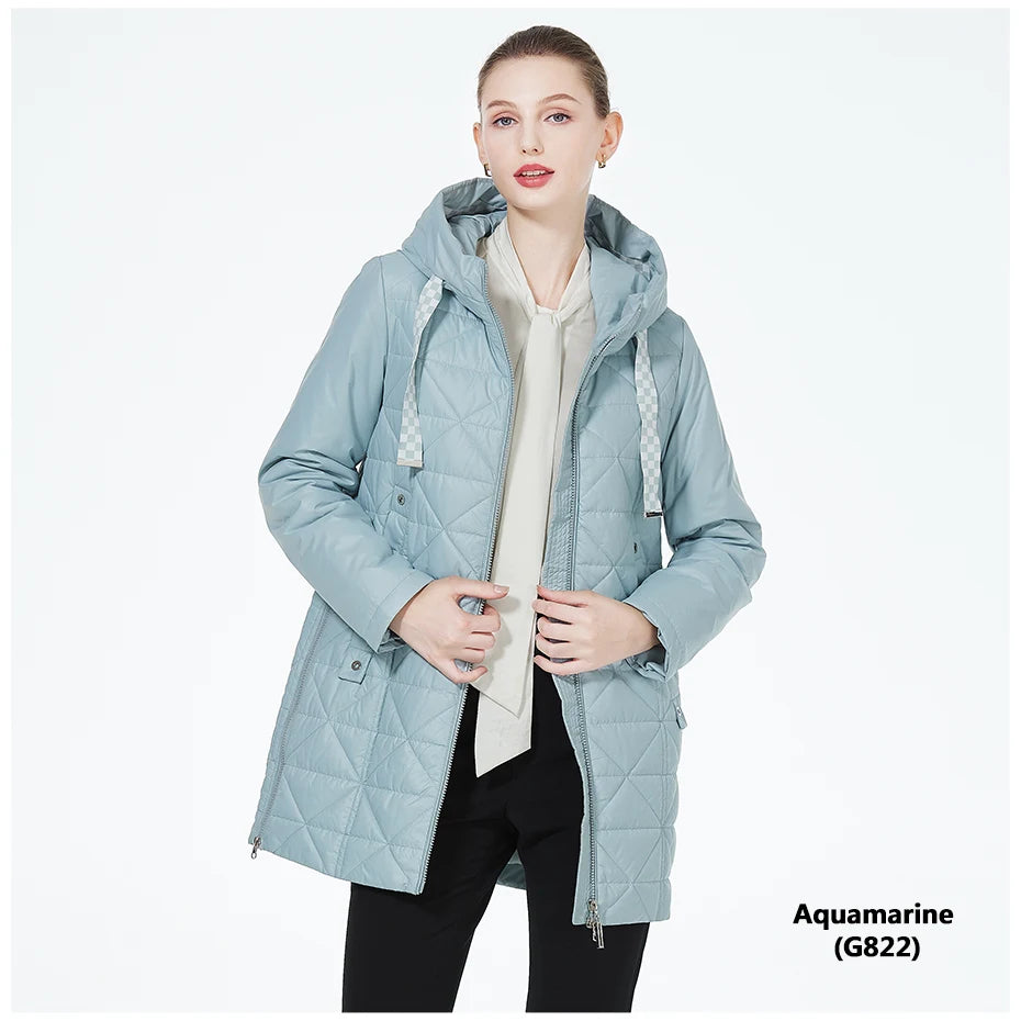 Women's Padded Coat Autumn Mid-Length Loose Parka Light Cotton Quilted Jacket - The Clothing Company Sydney