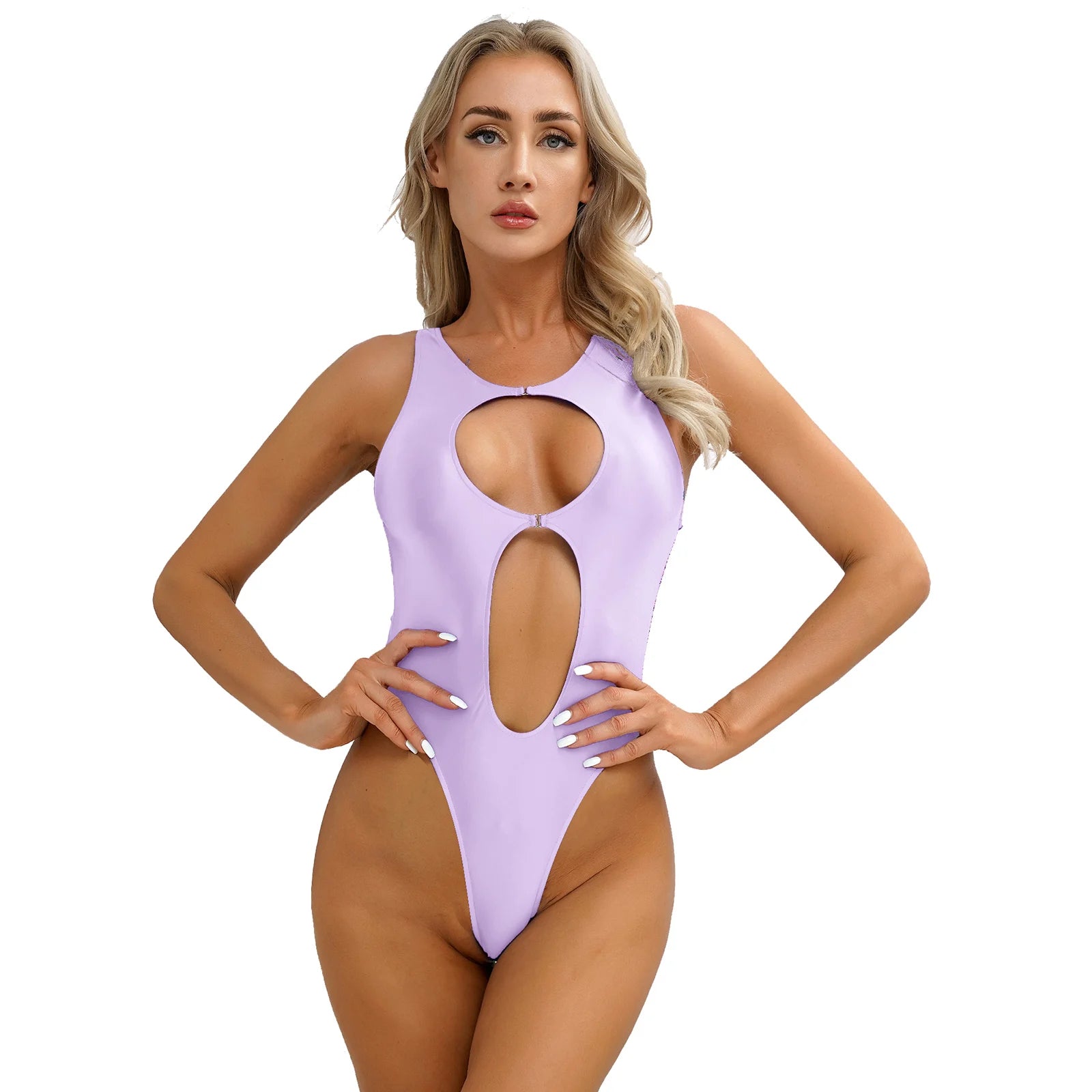 One Piece Womens Bodysuit High Cut Tight Monokini Summer Swimsuit Party Romper Swimwear - The Clothing Company Sydney