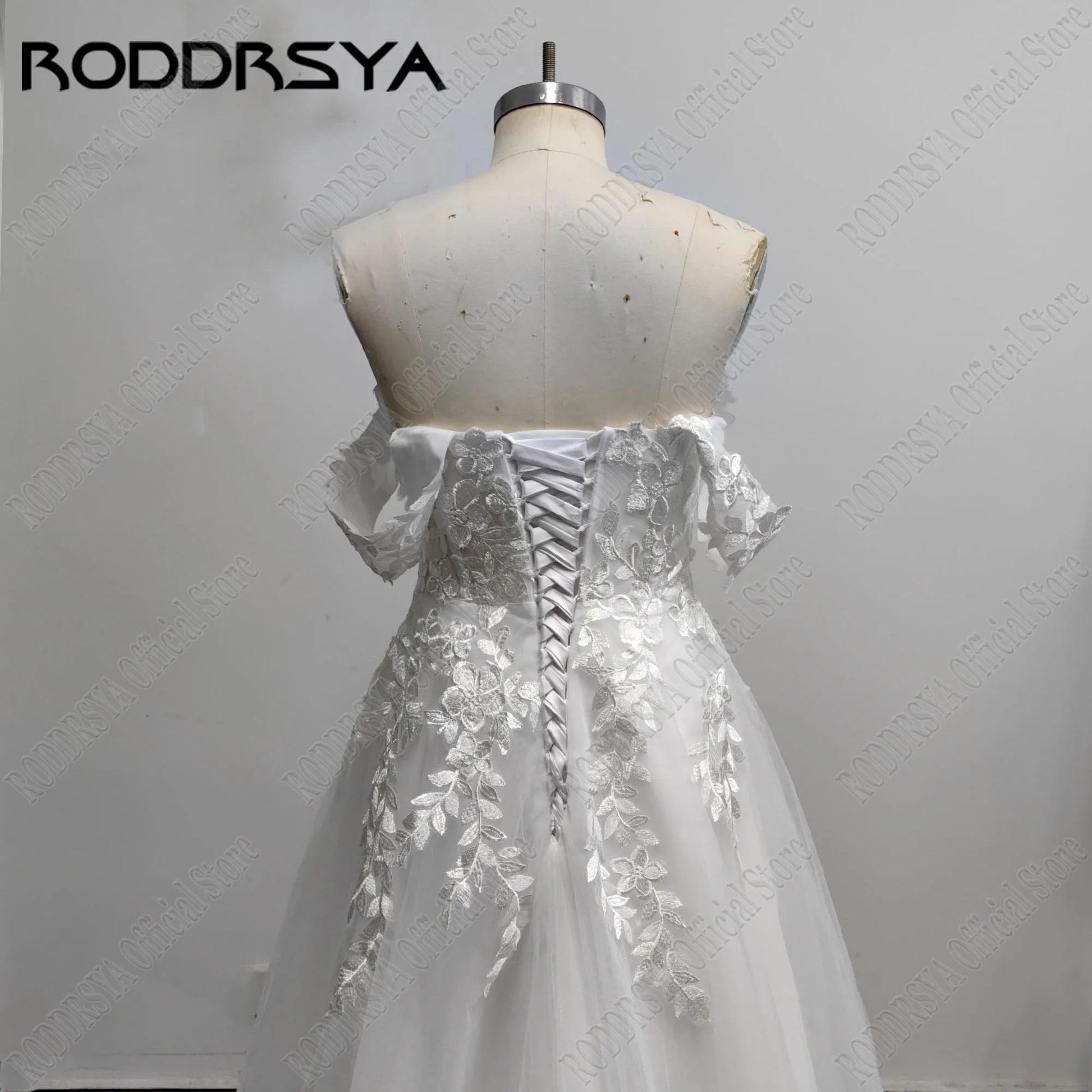 Off Shoulder Sweetheart Bridal Gown Side Split A-Line Corset Customized Wedding Dress The Clothing Company Sydney