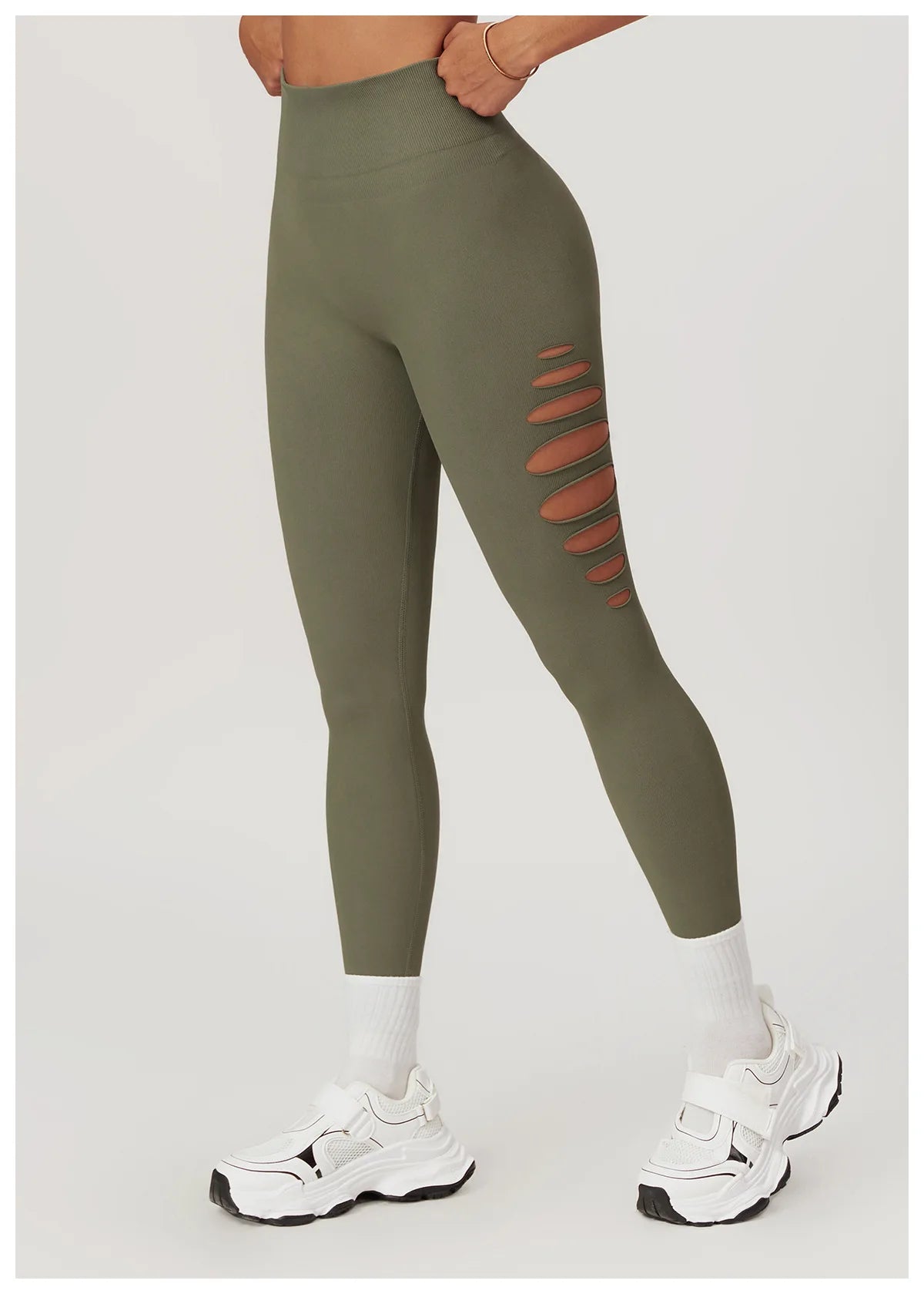 Seamless High-Waist Yoga Leggings – Hollow-Out Push-Up Workout Tights for Women - The Clothing Company Sydney