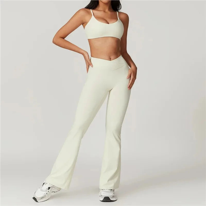 Quick-Dry Yoga 2 Piece Suit Outer Wear Running Sports Short Sleeves Women's Backless Fitness Wear Green Gym Clothing The Clothing Company Sydney