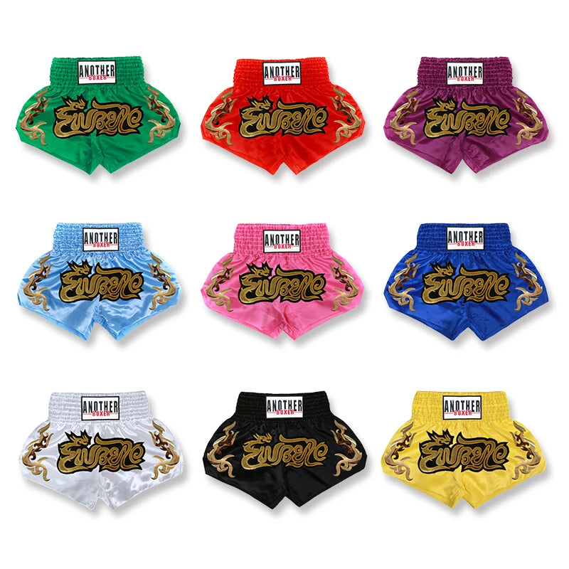 Muay Thai Shorts Embroidery Men's Women's Boxing Training Shorts Kids Kickboxing Grappling Shorts The Clothing Company Sydney