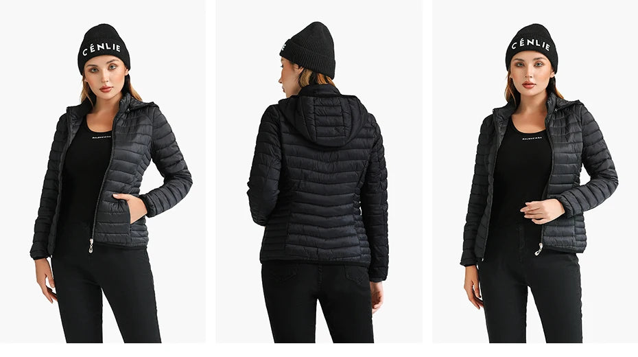 Winter Parka Ultralight Padded Puffer Jacket For Women's Coat With Hood Outdoor Warm Lightweight Outwear With Storage Bag The Clothing Company Sydney