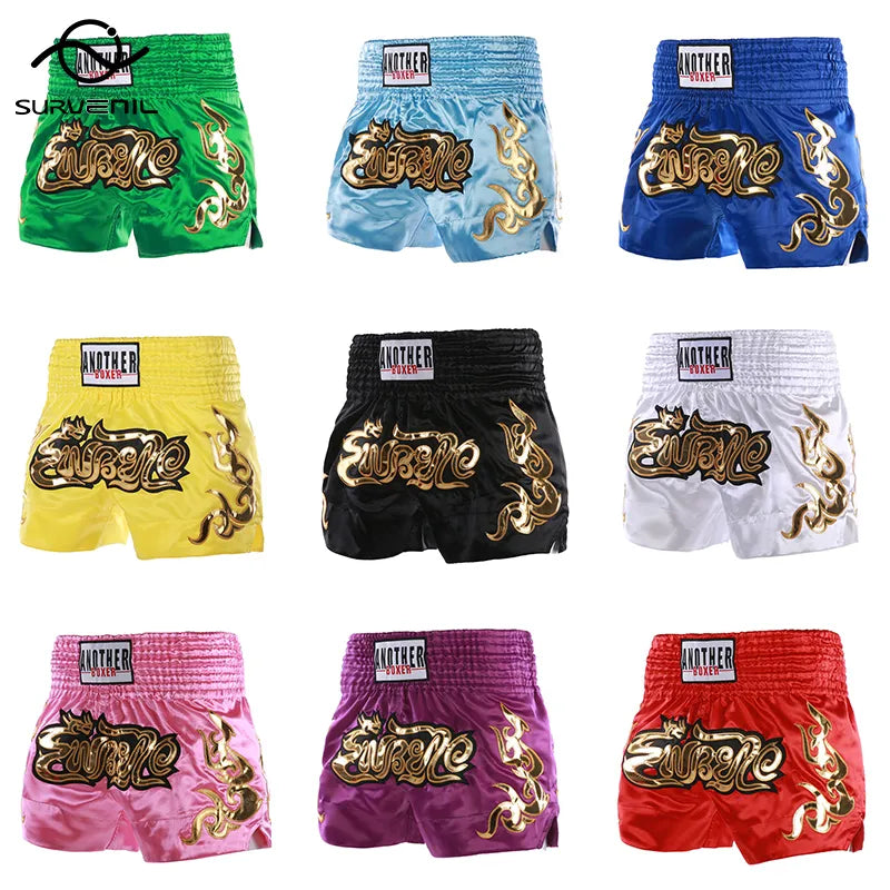 Muay Thai Fight Shorts Breathable Kick Boxing Pants Women Men Kids MMA Training Competition Shorts The Clothing Company Sydney