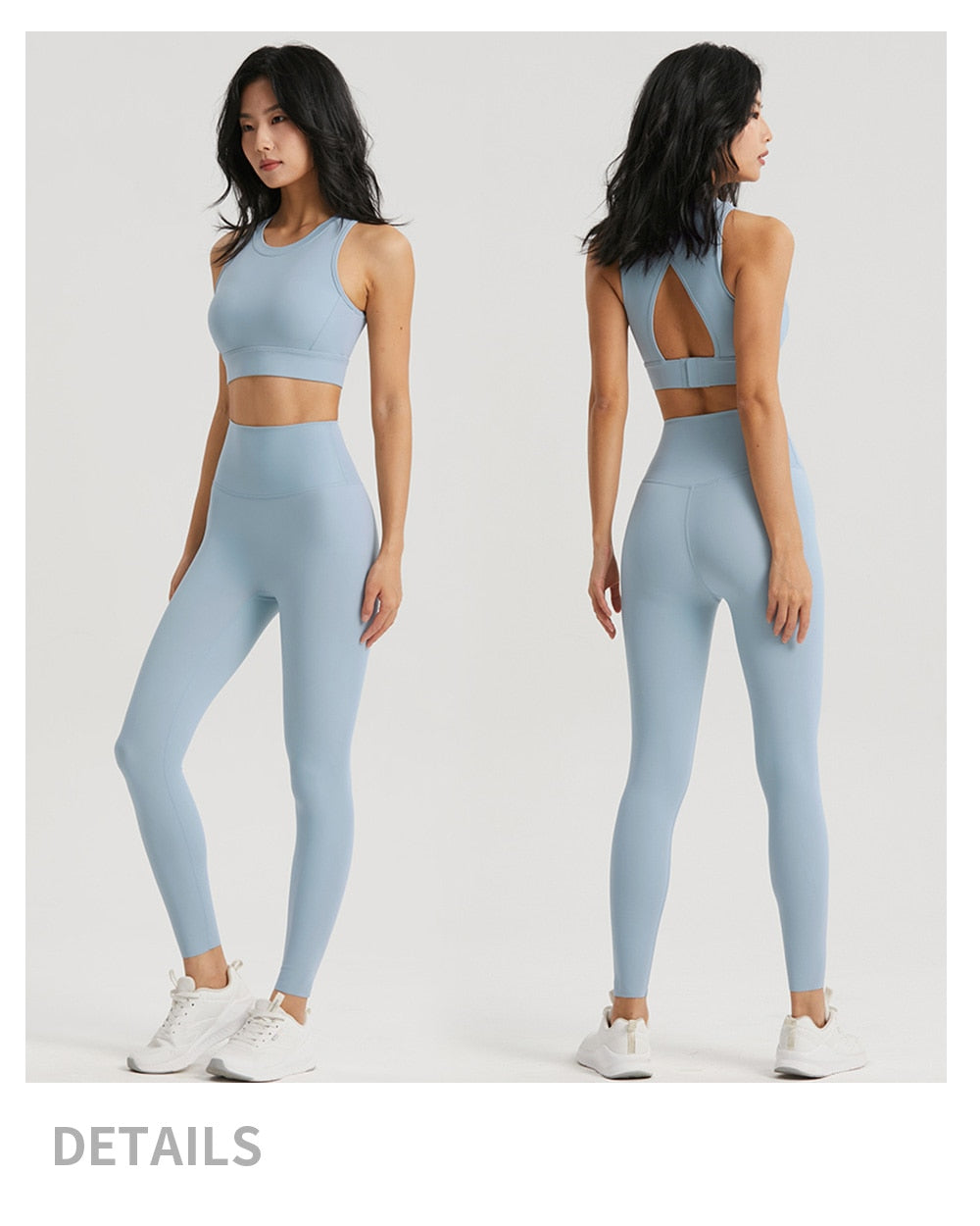 Women's Sportswear Yoga Set 2 Piece Gym Outfits Fitness Hollow Out Sports Bra and Leggings Suit Workout Clothes for Women Yoga Set The Clothing Company Sydney