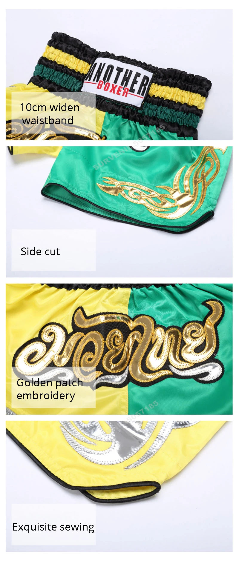 Muay Thai Shorts Men's Women's Boxing Shorts Child Embroidery Satin Kickboxing Pants Combat Grappling Cage Fighting MMA Shorts - The Clothing Company Sydney