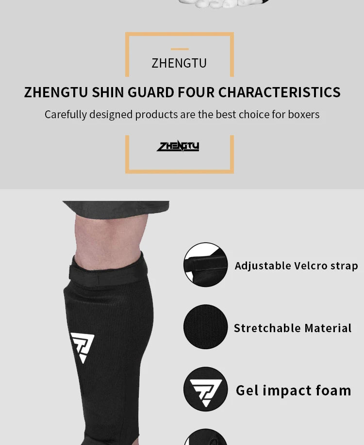 Adult Kids Cotton Boxing Shin Guards MMA Instep Ankle Protector Foot Protection Kickboxing Pad Muaythai Training Leg Support Protectors The Clothing Company Sydney