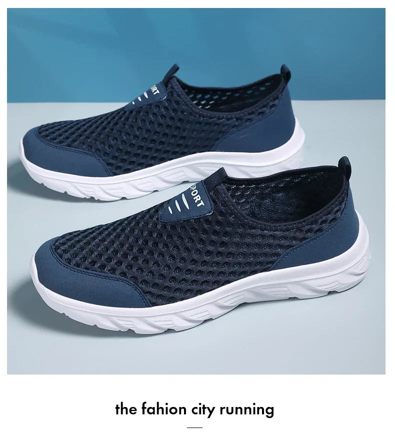 Lightweight Casual Breathable Slip on Male Casual Sneakers Anti-slip Men's Flats Outdoor Walking Shoes - The Clothing Company Sydney