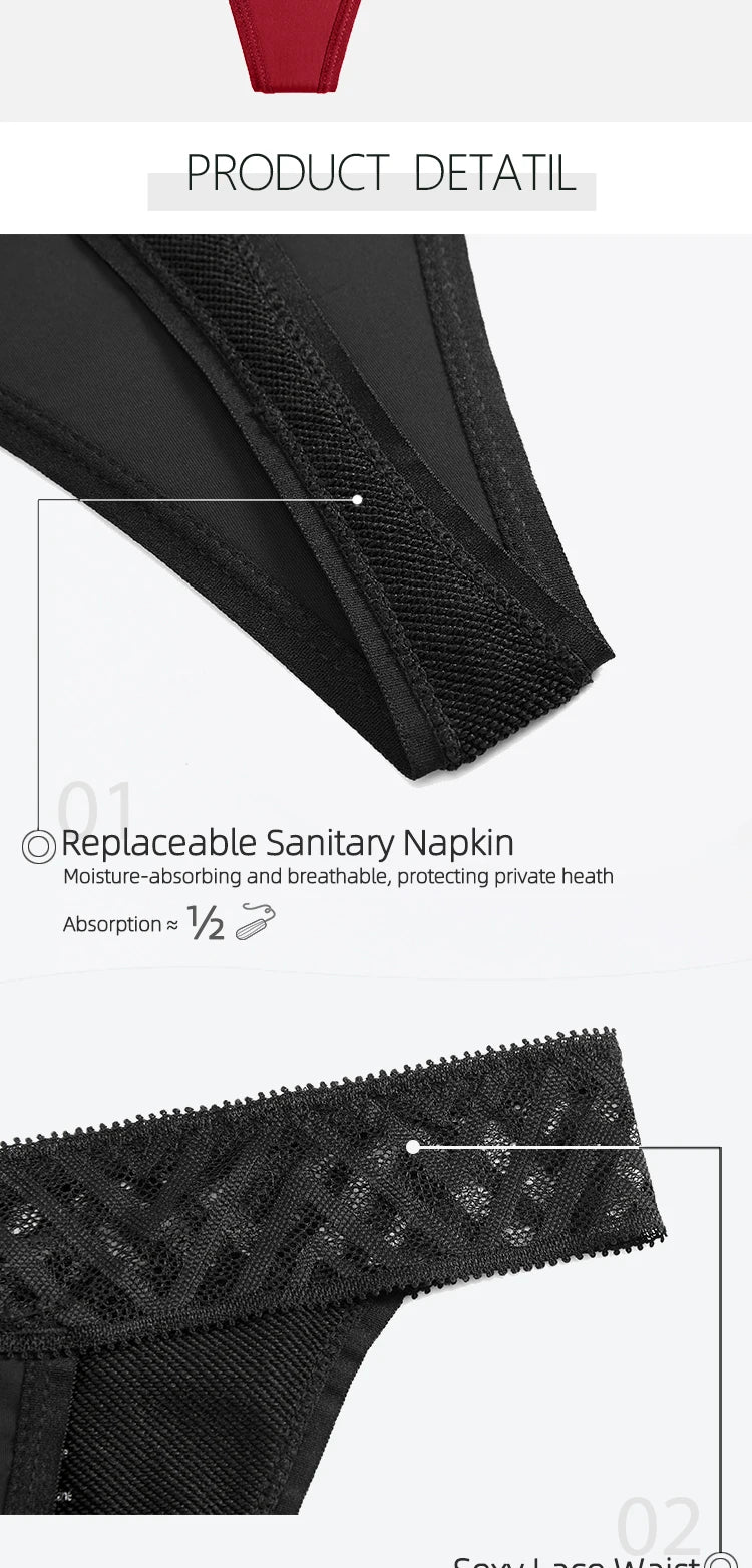 Women's Period Panties 4-Layer LeakProof Menstrual Thong Underwear Briefs The Clothing Company Sydney