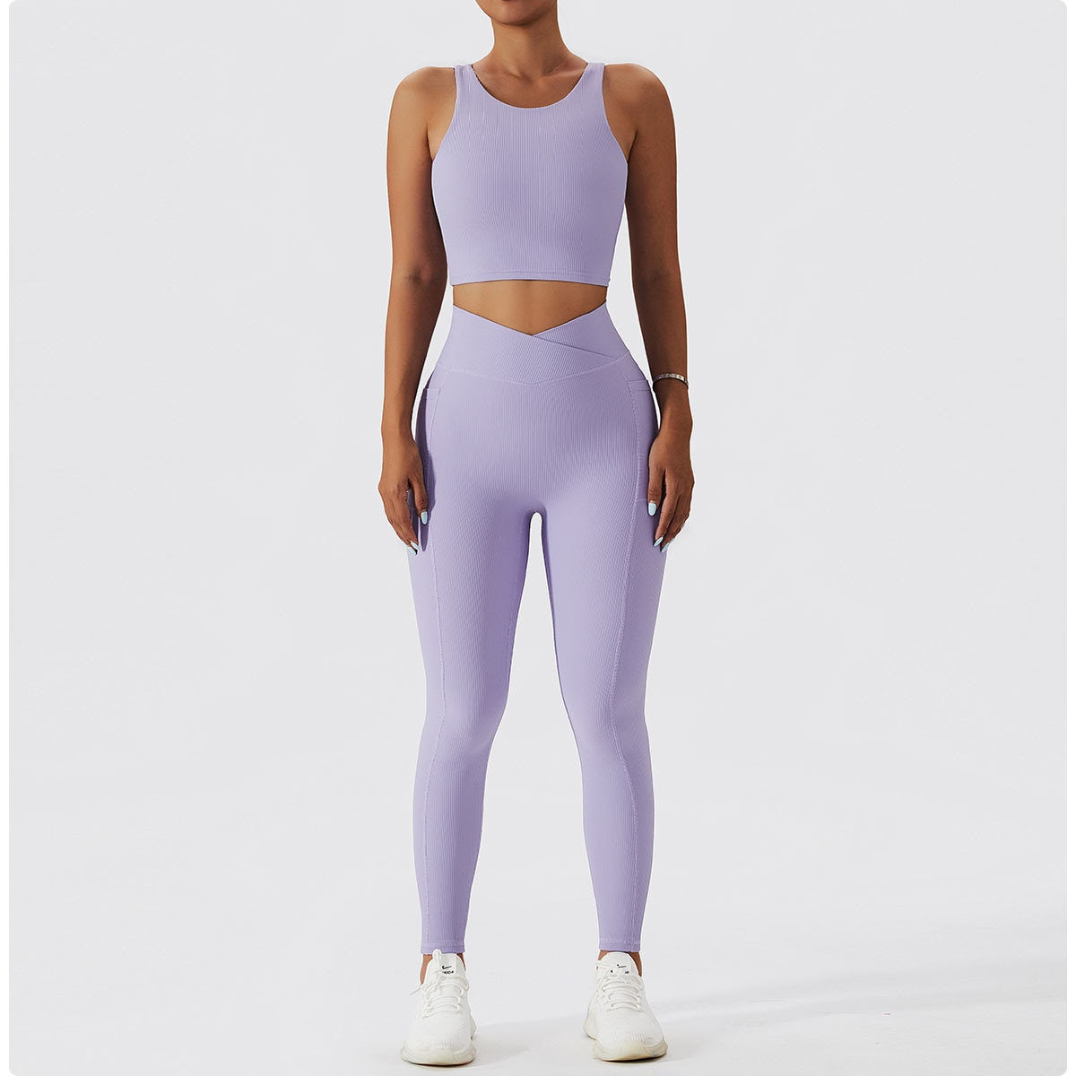 2 Piece Ribbed Yoga Set Women Suit For Fitness Sportswear Seamless Sports Suit Workout Clothes Tracksuit Sports Outfit Gym Clothing Wear The Clothing Company Sydney