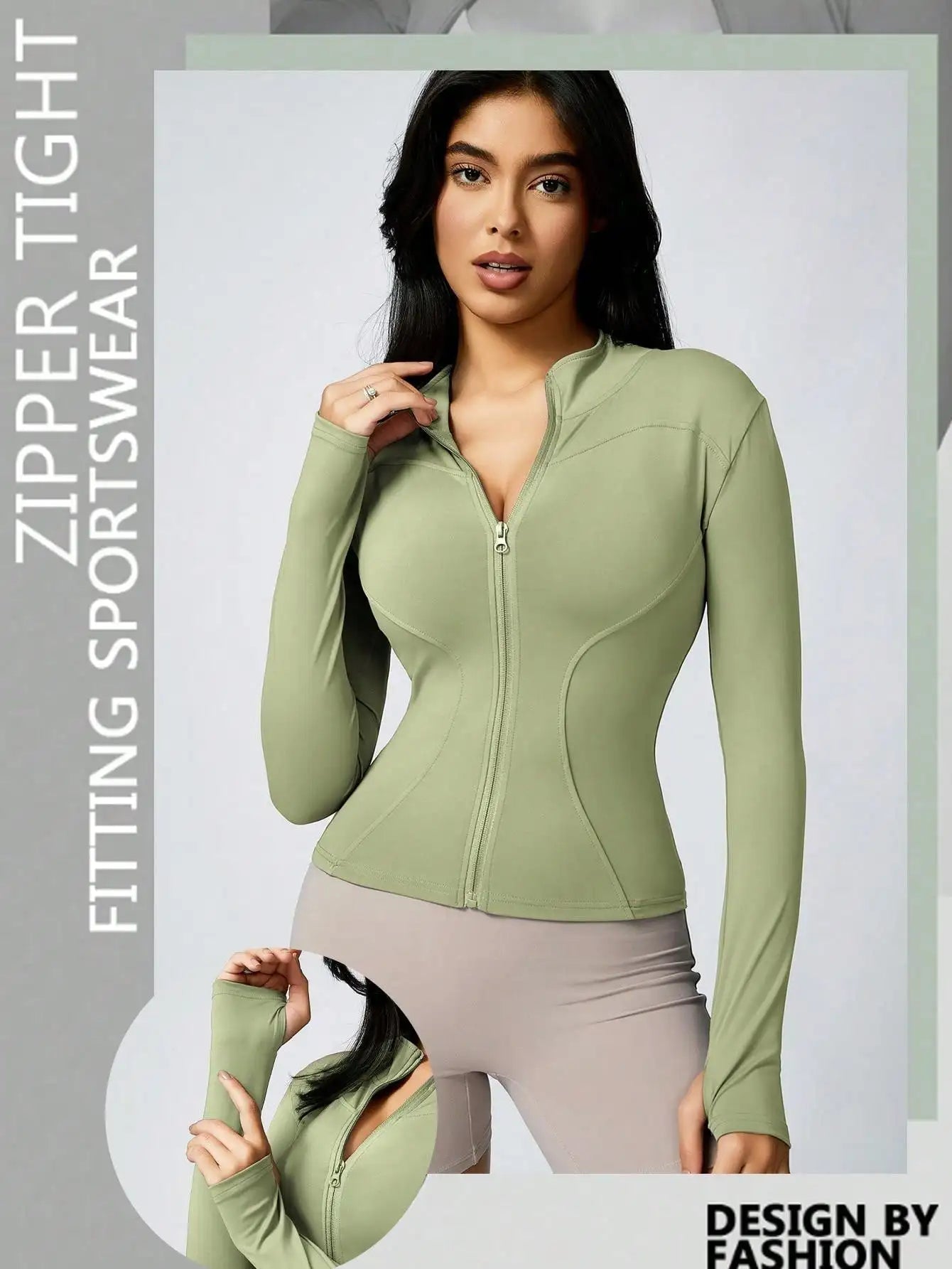 Women's Zipper Turtleneck Sports Long-Sleeve Sports Top, Gym Wear Ladies' Sportswear for Indoor Outdoor Jacket The Clothing Company Sydney