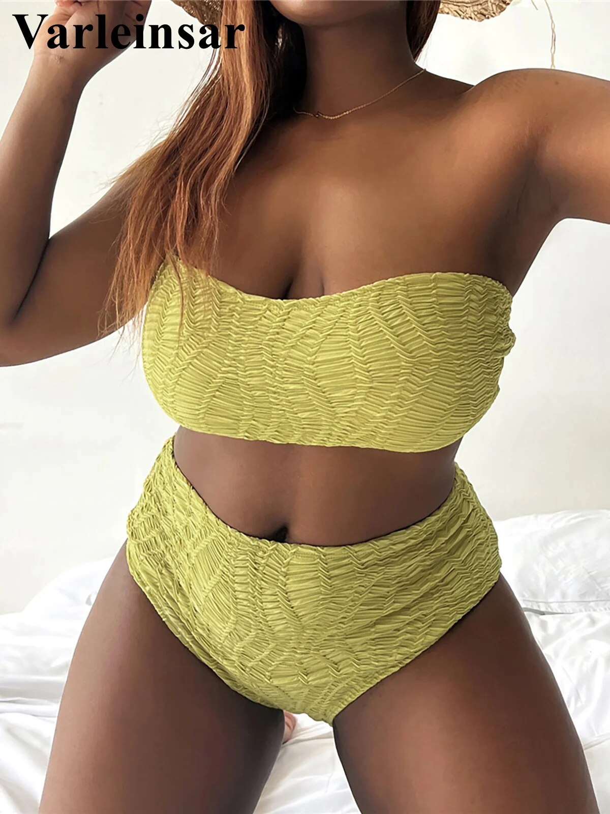 2 Piece Bandeau Bikini Plus Size Large Size Swimwear Women Swimsuit Female Two-pieces Bikini set Bather Bathing Suit The Clothing Company Sydney