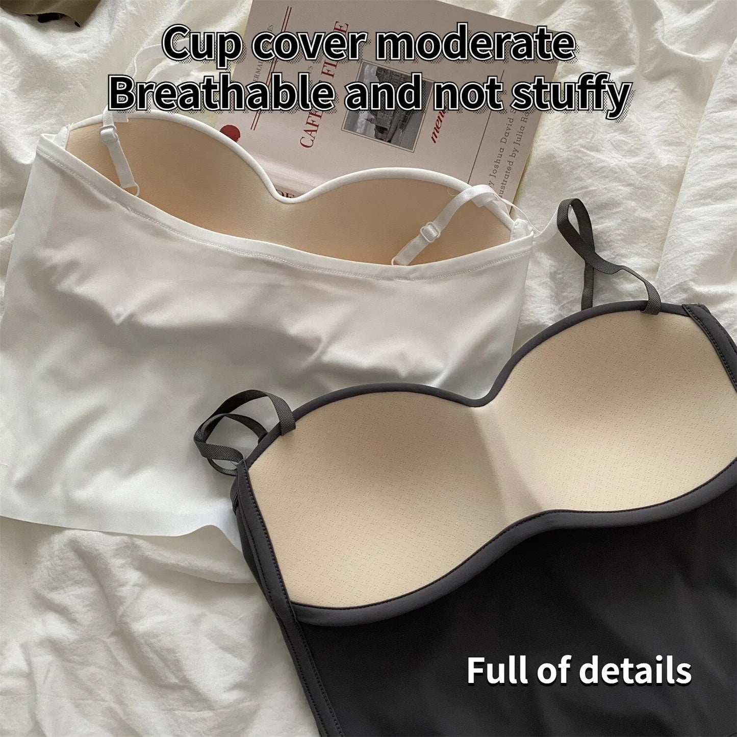 Women's Thin Section Double Straps Solid Colour Suspenders Inside Sports Vest Outer Wear Bra Top The Clothing Company Sydney