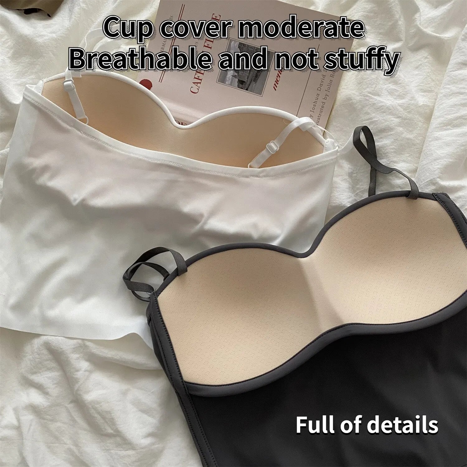 Women's Thin Section Double Straps Solid Colour Suspenders  Inside Sports Vest Outer Wear Bra Top The Clothing Company Sydney