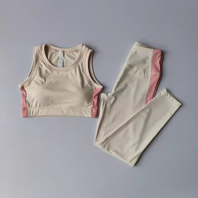 Women's Workout Set 2 Piece High Waist Yoga Leggings Sports Bra Set Gym Suit Activewear Sports Fitness Set Sports Suit The Clothing Company Sydney