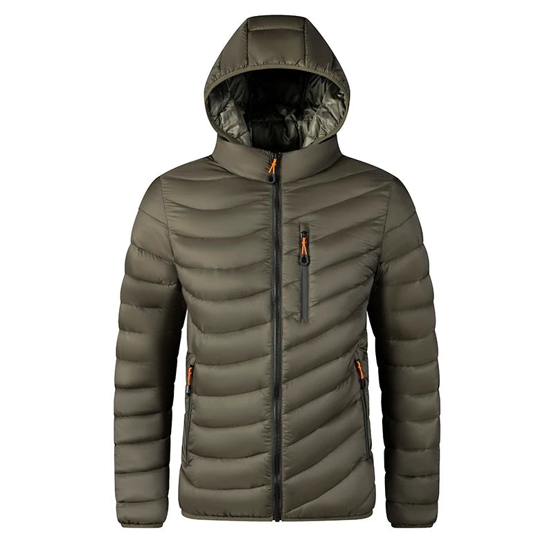 Men’s Hooded Winter Parka – Windproof Thick Casual Jacket with Detachable Hat The Clothing Company Sydney