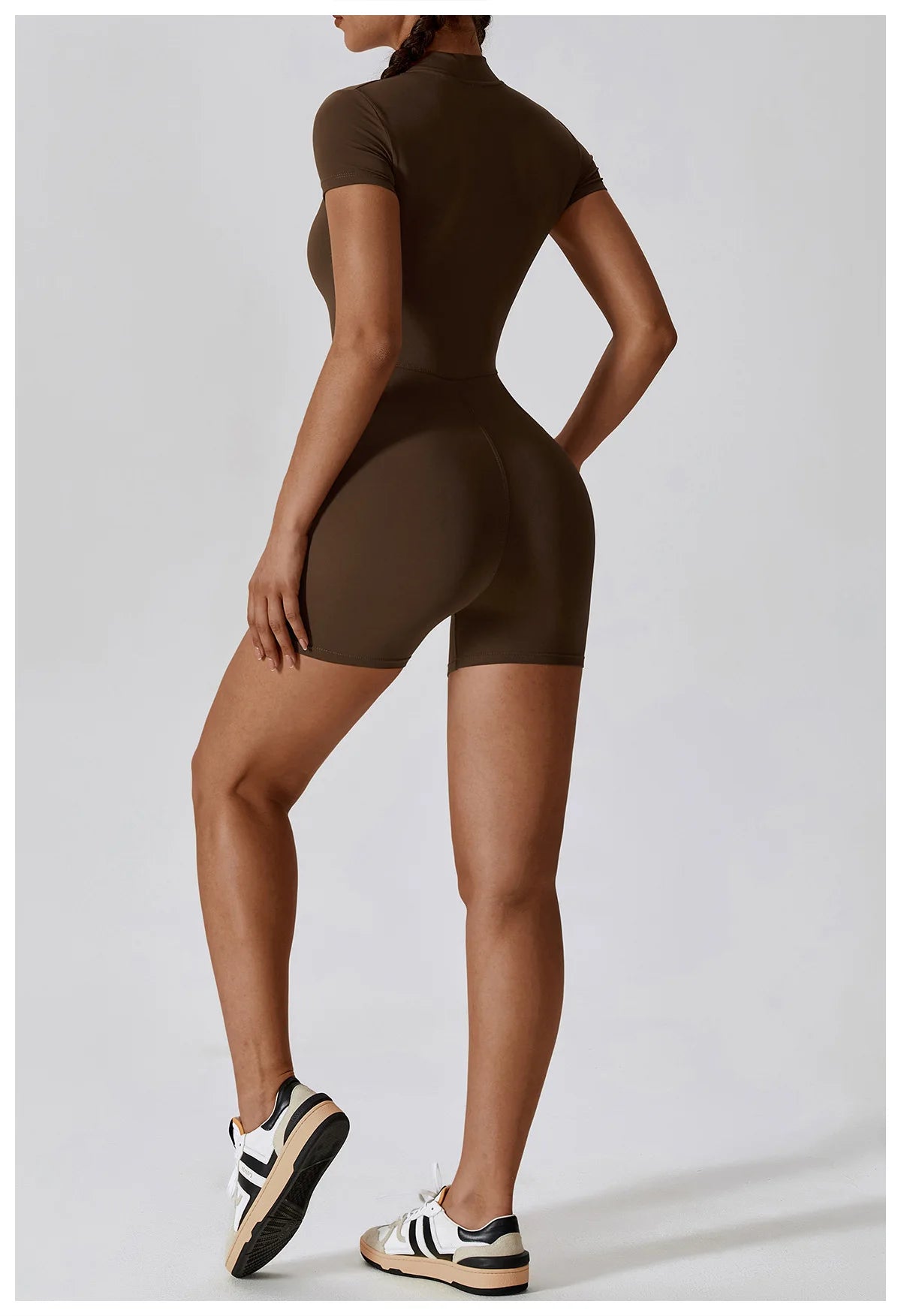 One Piece Jumpsuit Summer Short Sleeve Zipper Sports Wear Gym Fitness Bodysuits Women Dance Running Workout Clothes Yoga Suit The Clothing Company Sydney
