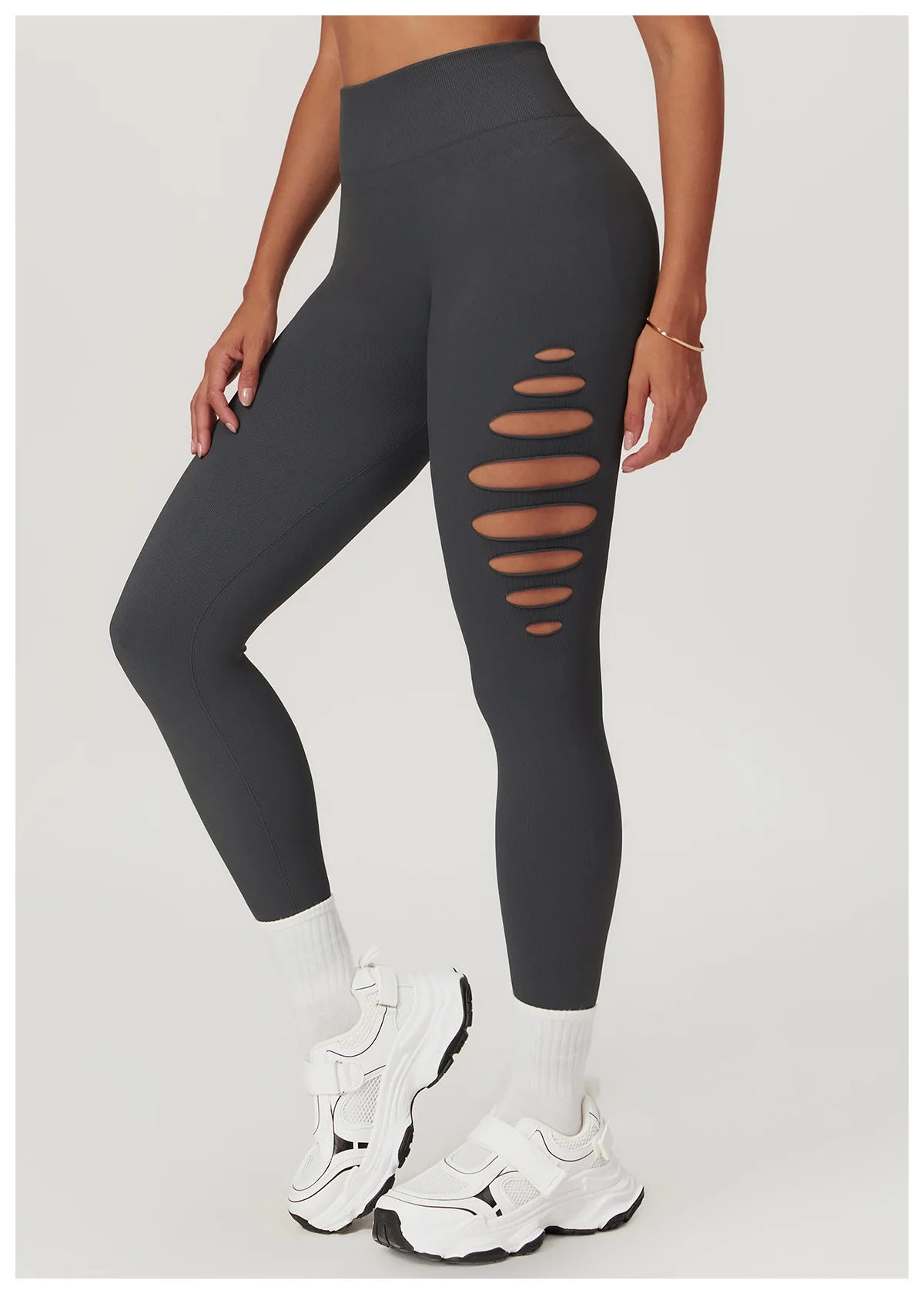 Seamless High-Waist Yoga Leggings – Hollow-Out Push-Up Workout Tights for Women - The Clothing Company Sydney