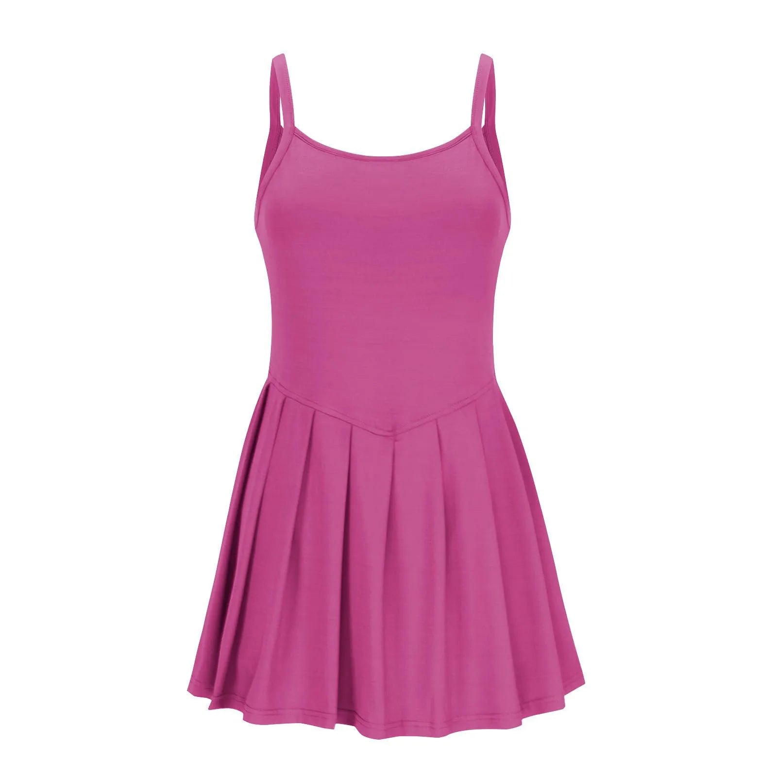 Women'S Fashionable Sleeveless Casual Sports Short Strap Dress Elegant Dress - The Clothing Company Sydney
