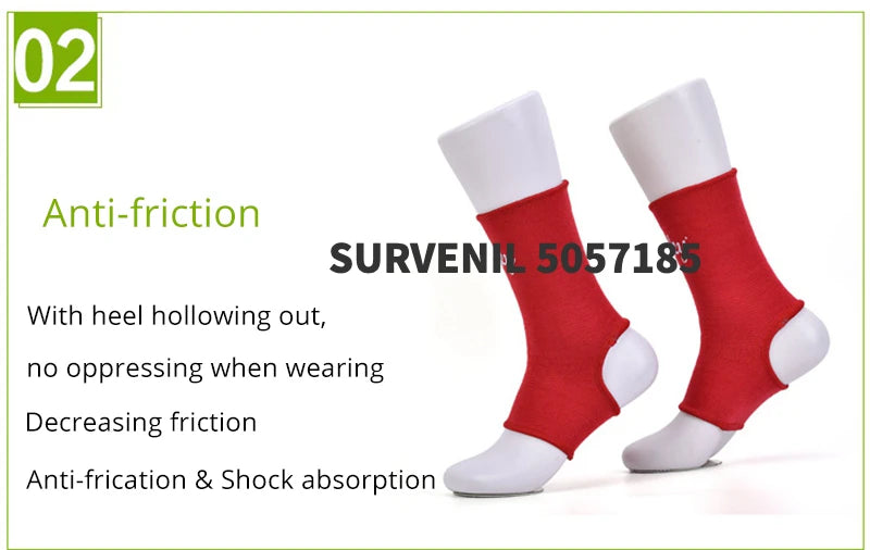 2 Piece Muay Thai Anklet Men's Women's Kids Ankle Support Fight Kickboxing Socks Sports Braces Leg Protector for Gym Kick Boxing Accessories The Clothing Company Sydney