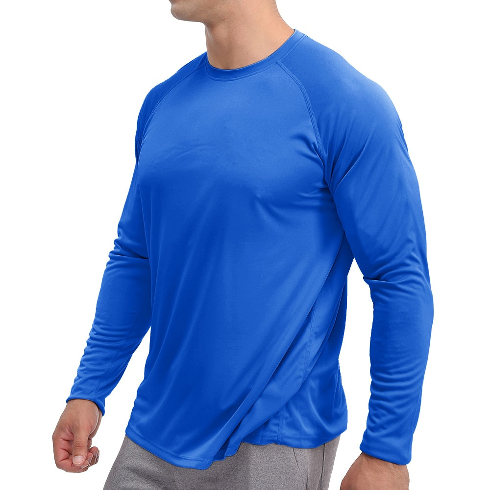 Sun Protection T-shirts Summer UPF 50+ Men's Long Sleeve Quick Dry Athlectic Sports Hiking Performance T-shirts Tee Tops The Clothing Company Sydney