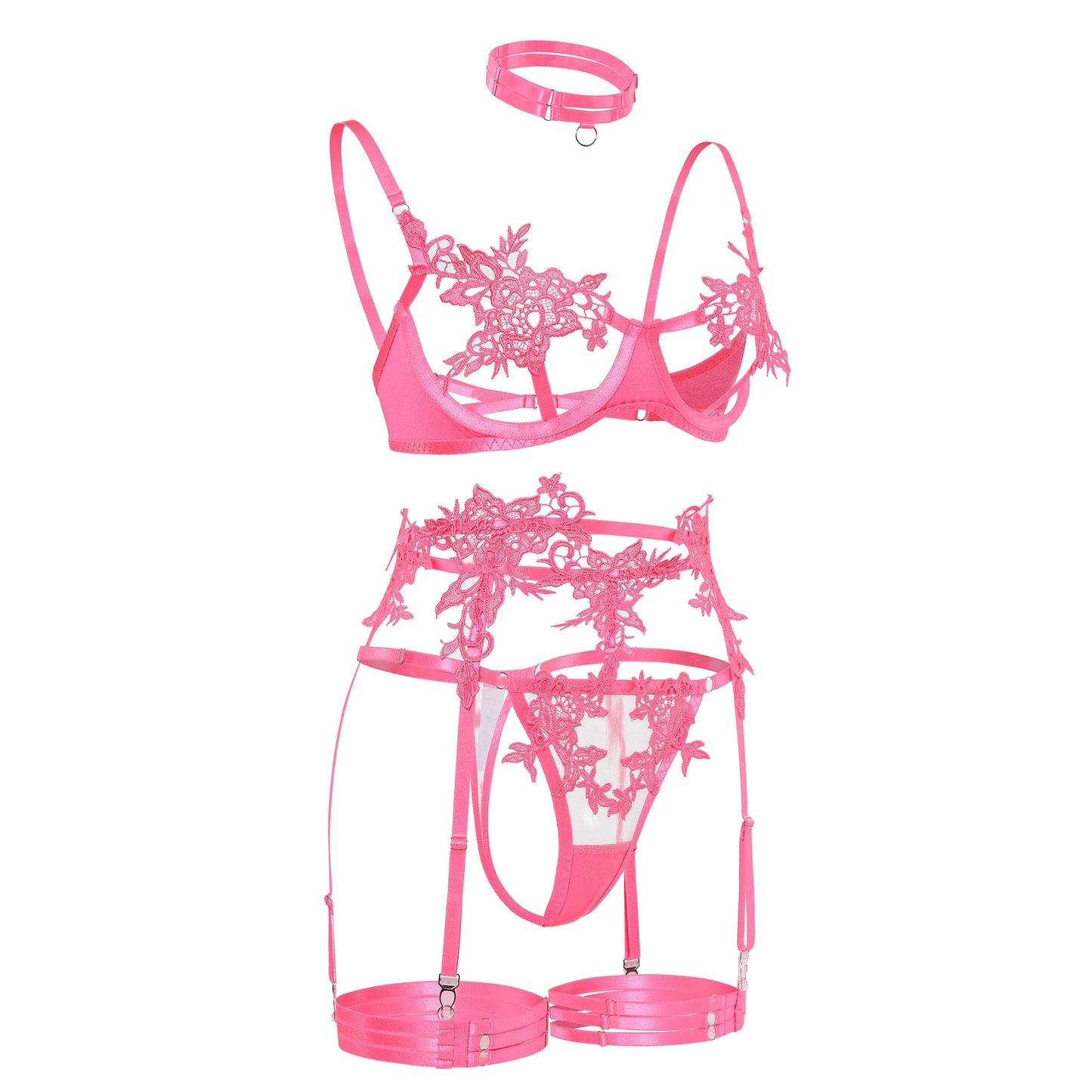 Lingerie Open Bra See Through Fancy Underwear Luxury Lace Outfits Intimate Lingerie Set - The Clothing Company Sydney