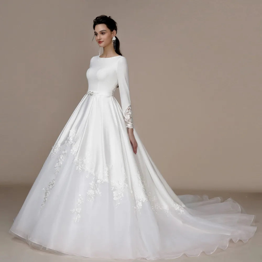Princess Strapless Ivory Glitter Wedding Dresses Court Train Bride 3D Flower Romantic Shinny Bridal Gown The Clothing Company Sydney