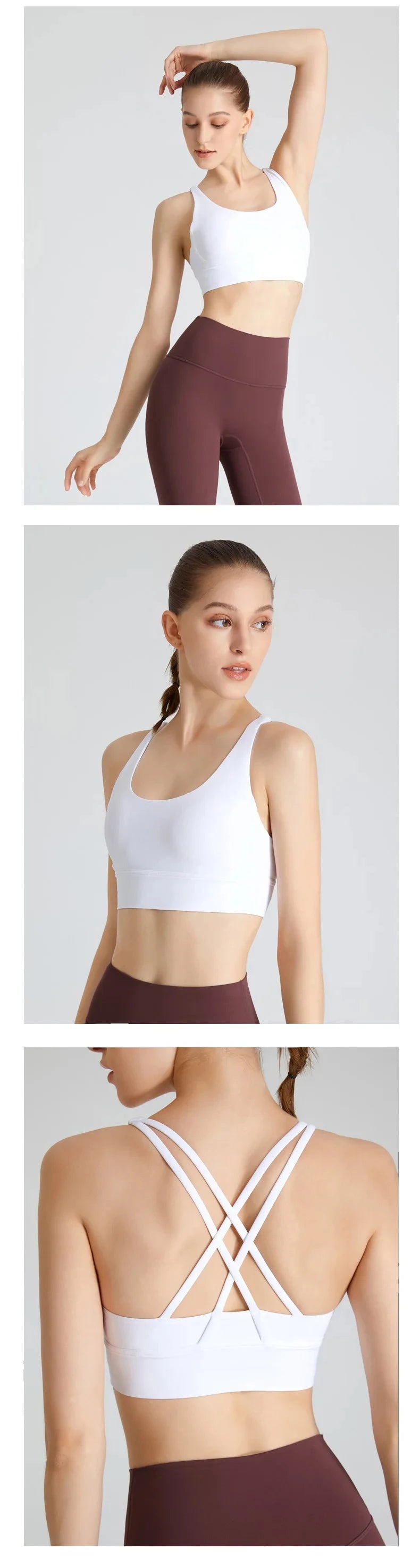 Yoga Fitness Women's Sport Bra Gym Yoga bra Athletic Cross Tight Top Workout Train With Chest Pad Activewear Top The Clothing Company Sydney