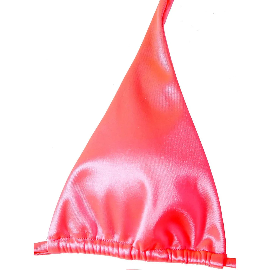 Halter Satin Brazilian Bikini Women Swimwear Female Swimsuit Two-piece Bikini set Bather Bathing Suit The Clothing Company Sydney