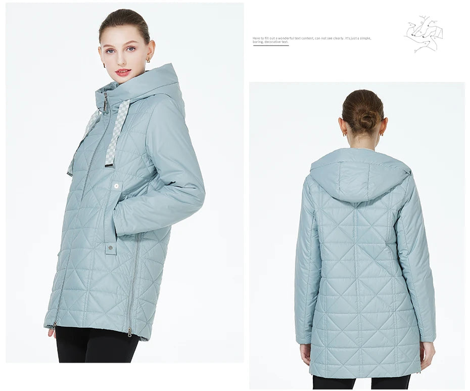 Women's Padded Coat Autumn Mid-Length Loose Parka Light Cotton Quilted Jacket - The Clothing Company Sydney