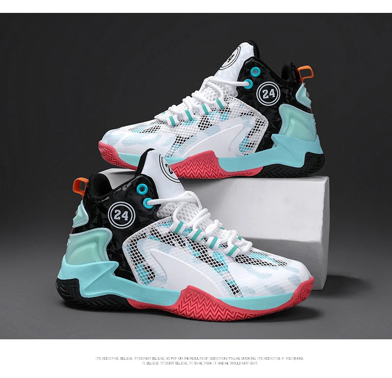 Kids Basketball Shoes Boys Girls Youth Adults Sneakers Non-slip Kids Trainer Basket Shoes Outdoor Leather Children Sport Shoes The Clothing Company Sydney