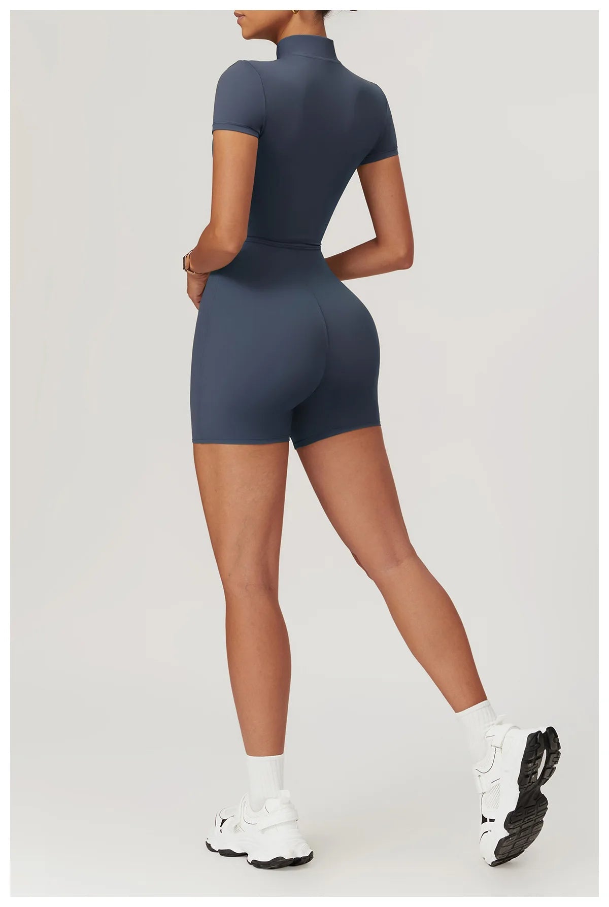 One Piece Jumpsuit Summer Short Sleeve Zipper Sports Wear Gym Fitness Bodysuits Women Dance Running Workout Clothes Yoga Suit The Clothing Company Sydney