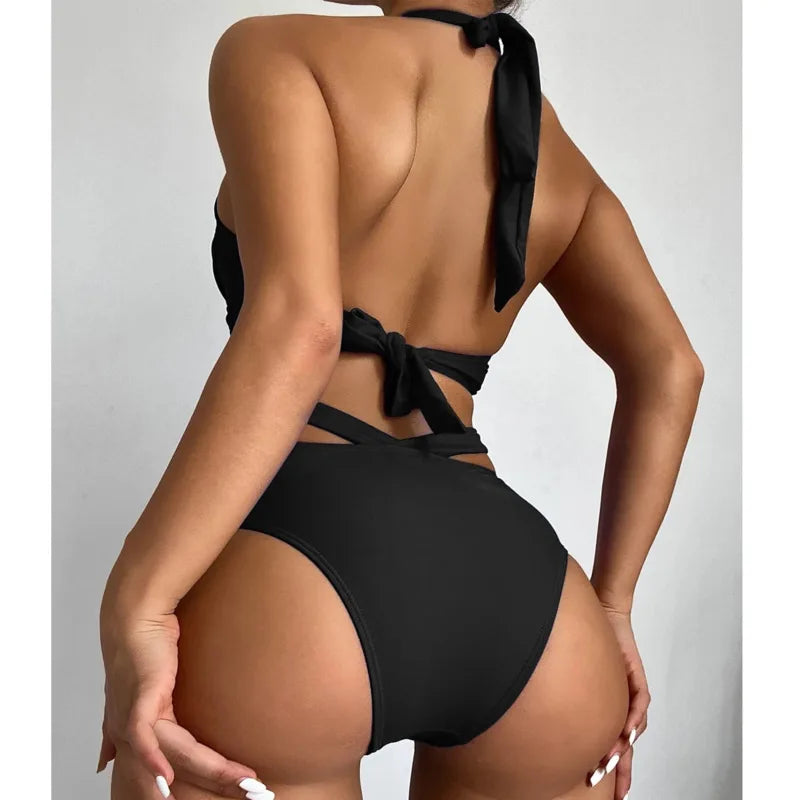 Print Plus Size Swimwear Swimsuits Beach Wear Summer Two-Piece Bathing Suit Pool Women's Swimming Suit - The Clothing Company Sydney