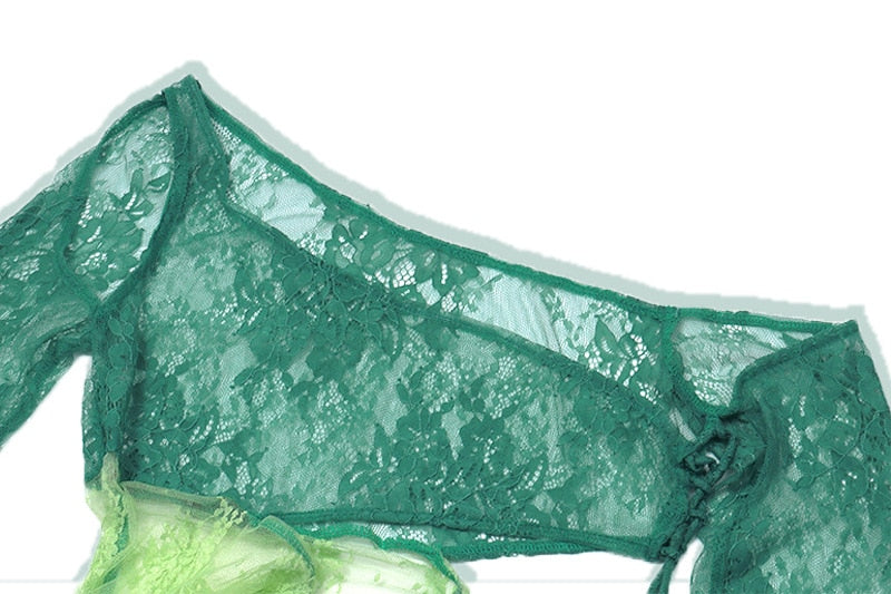 Jacquard Transparent Backless Mini Dress Women's Clothes Elegant Summer Long Sleeve Cut Out Dress The Clothing Company Sydney