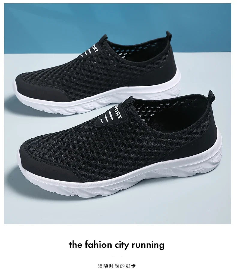 Lightweight Casual Breathable Slip on Male Casual Sneakers Anti-slip Men's Flats Outdoor Walking Shoes - The Clothing Company Sydney