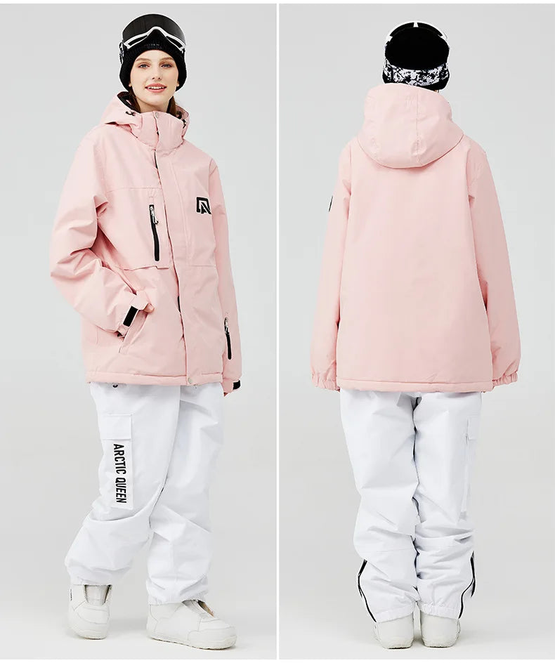 2 Piece Ski Sets for Women Ski Jackets and Pants Men Snowsuit Snowboard Coat Outfits Warm Hooded Waterproof Windproof Matching Set - The Clothing Company Sydney