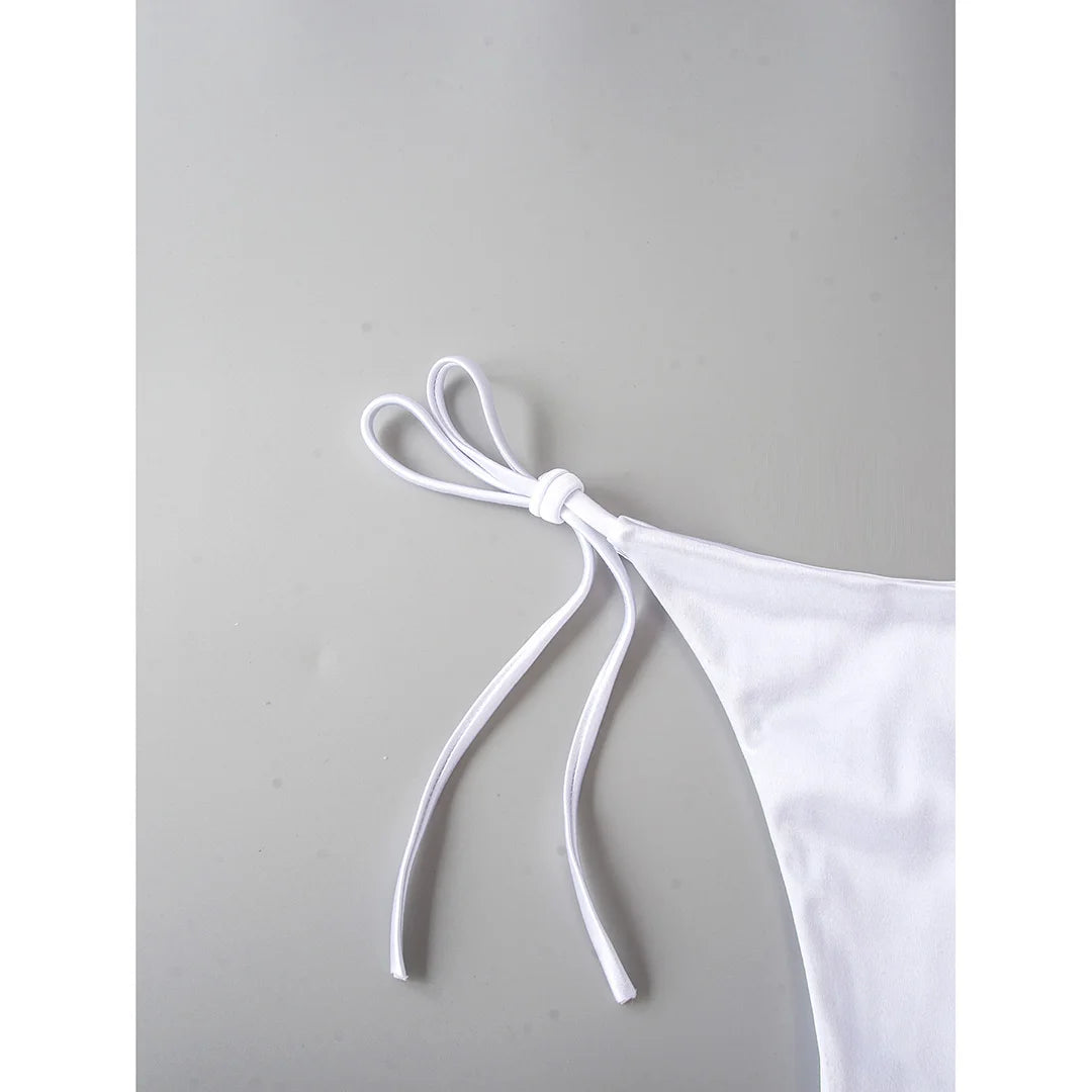 Halter Satin Brazilian Bikini Women Swimwear Female Swimsuit Two-piece Bikini set Bather Bathing Suit The Clothing Company Sydney