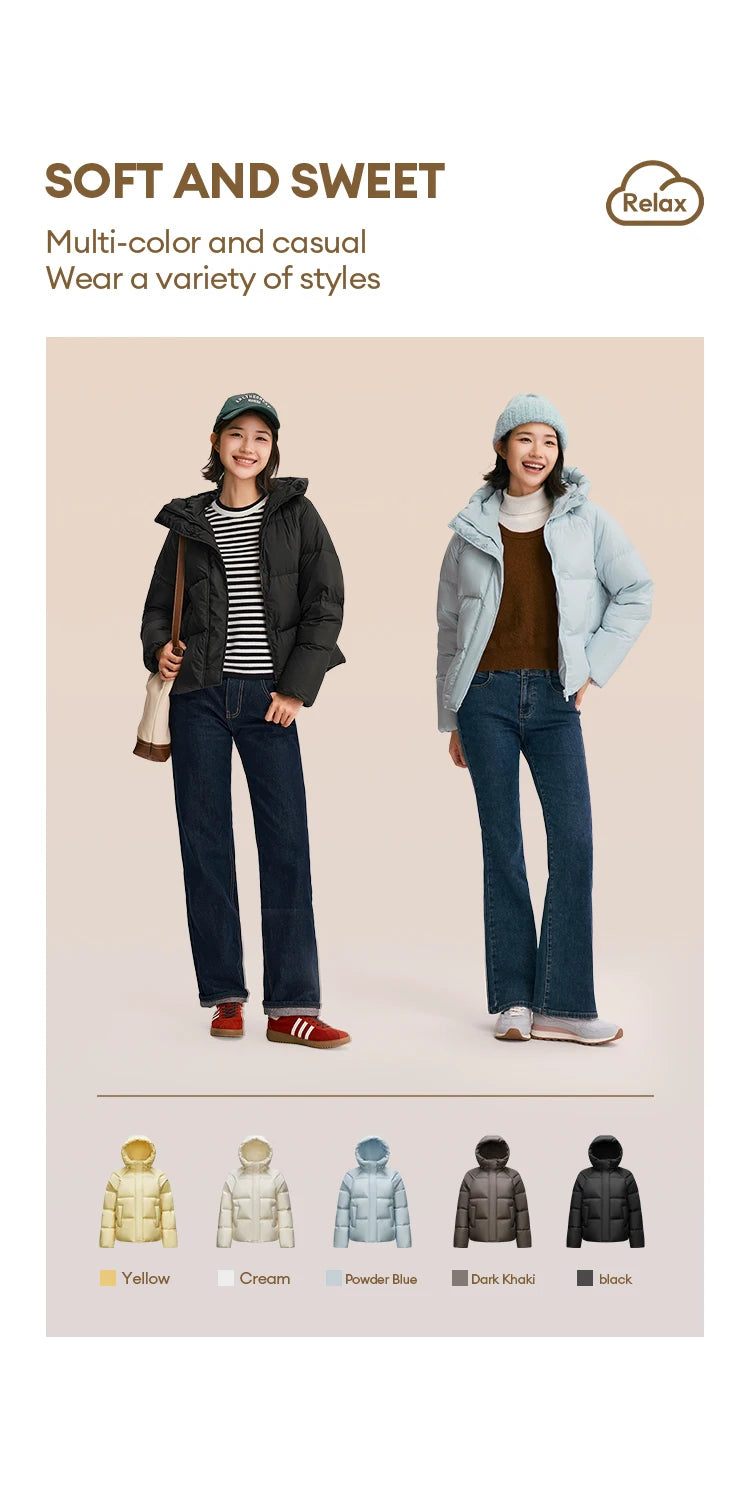 Women's Hooded Puffer Down Jacket The Clothing Company Sydney