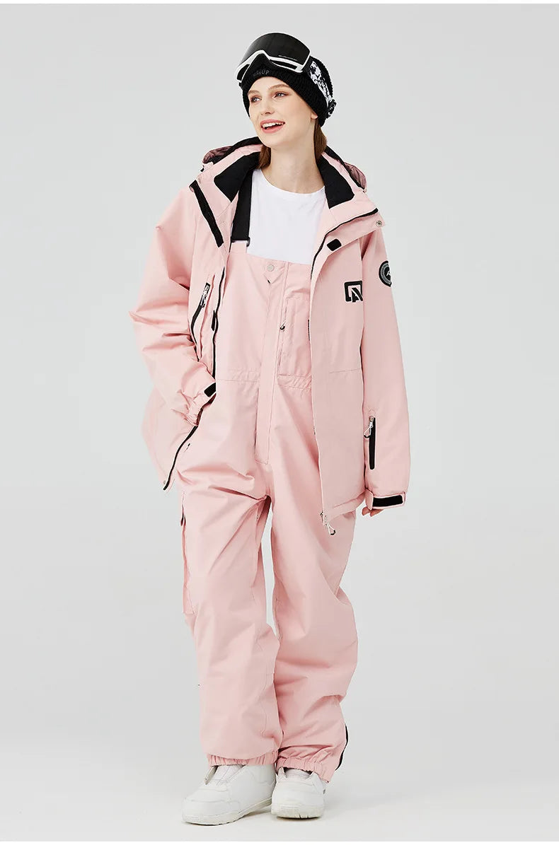 2 Piece Ski Sets for Women Ski Jackets and Pants Men Snowsuit Snowboard Coat Outfits Warm Hooded Waterproof Windproof Matching Set - The Clothing Company Sydney