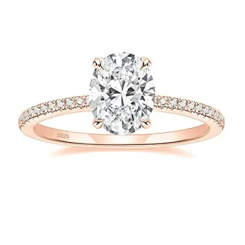 3ct 925 Sterling Silver Engagement Rings For Women Oval Cut Cubic Zircon Wedding Rings Jewelry The Clothing Company Sydney