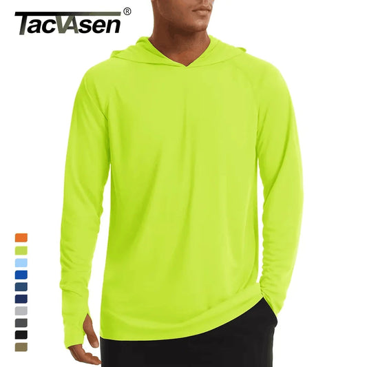 UPF 50+ Hooded T-Shirts Mens Sun Protection Long Sleeve Quick Dry T shirts Outdoor Sports Running Hoodies Pullover Tops The Clothing Company Sydney