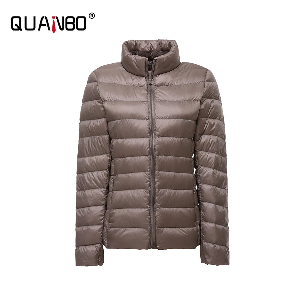 Women Spring Jacket Fashion Short Ultra Lightweight Packable Puffer Coats 15 Colors Female Down Warm Korean Slim Fit Parkas 5XL The Clothing Company Sydney
