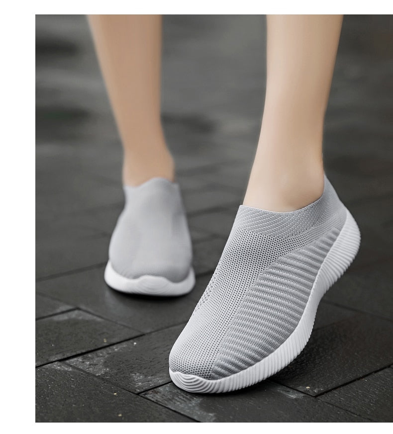 Women's Vulcanized Shoes Slip On Flats Shoes Female Loafers Walking Breathable Sneakers Trainers Ladies Shoes The Clothing Company Sydney