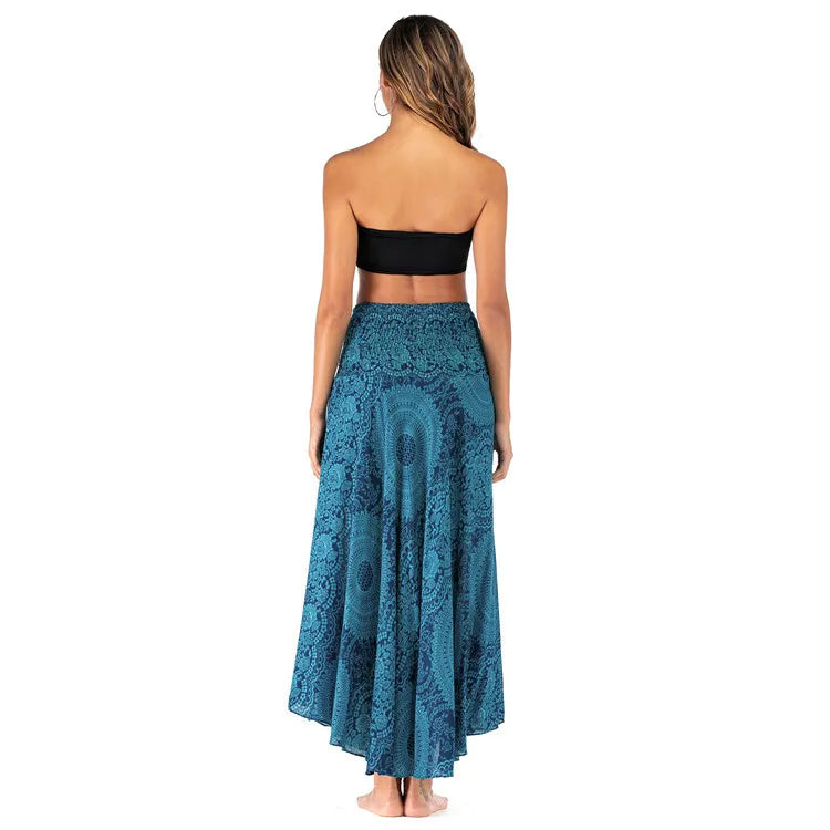 Bohemian Fashion Skirts Woman Long Boho Floral Elastic Waist Women's Skirt - The Clothing Company Sydney