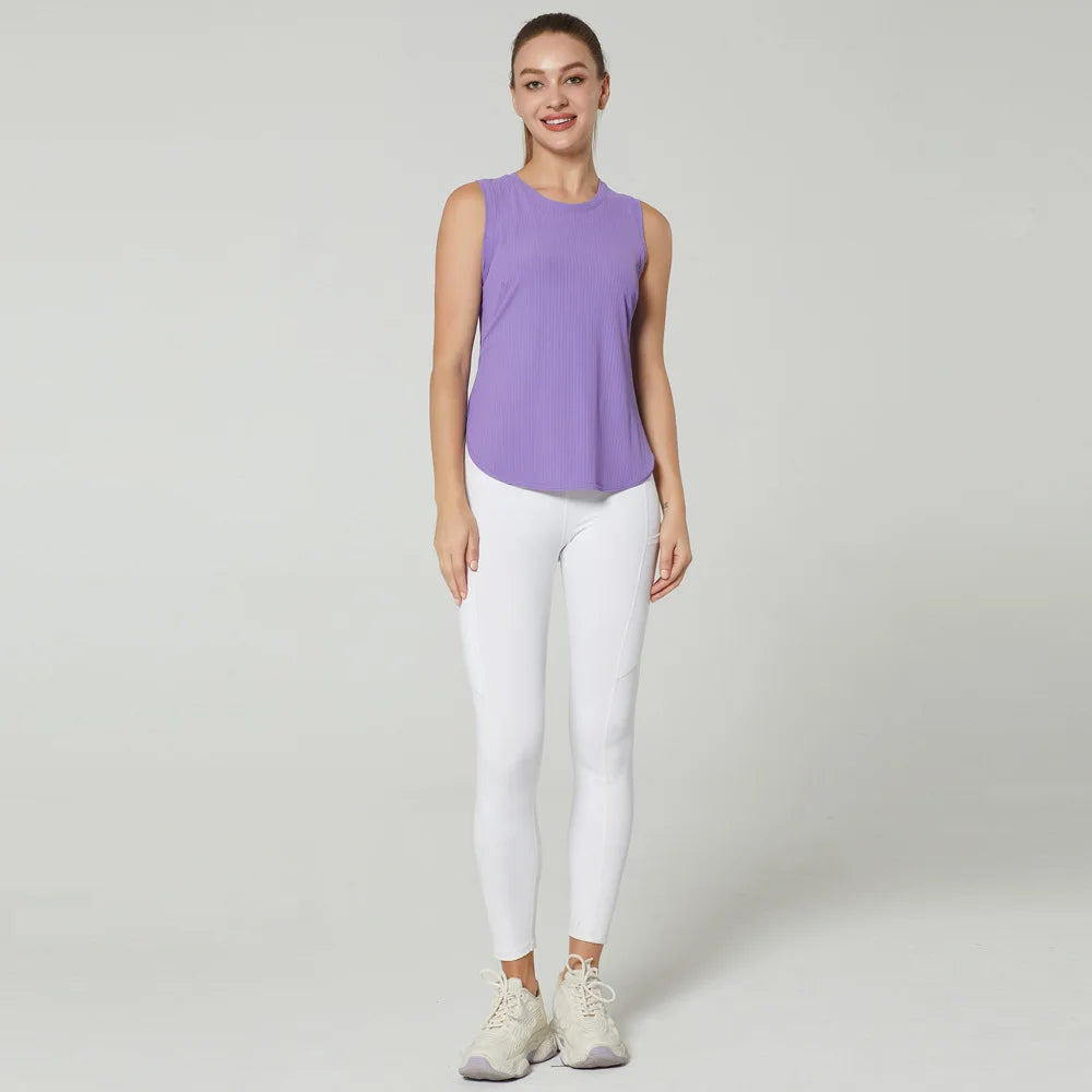 GUTA S-XL Yoga Shirt Women Gym Shirt Quick Dry Sports Shirts  Back Gym Top Women's Fitness Shirt Sleeveless Sports Top Yoga Vest The Clothing Company Sydney