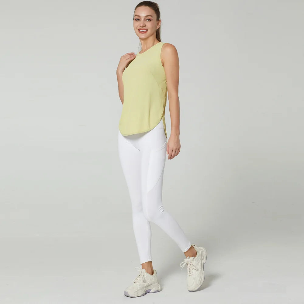 GUTA S-XL Yoga Shirt Women Gym Shirt Quick Dry Sports Shirts  Back Gym Top Women's Fitness Shirt Sleeveless Sports Top Yoga Vest The Clothing Company Sydney